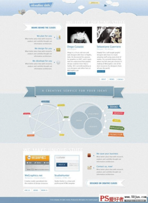 PS設(shè)計(jì)整潔漂亮的網(wǎng)頁頁面布局和背景